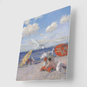 D.海辺で | c.1892 スクエア壁時計 (傾斜)