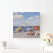 D.海辺で | c.1892 スクエア壁時計 (ホーム)