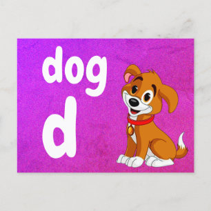 d – 犬のフラッシュカード ポストカード