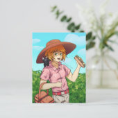 D.猫とピクニックへ行く ポストカード (スタンド正面)