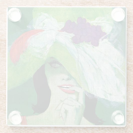 D.逆の方法を見る ガラスコースター (裏面)