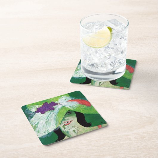 D.逆の方法を見る スクエアペーパーコースター (インサイチュ)