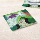 D.逆の方法を見る スクエアペーパーコースター (アングル)