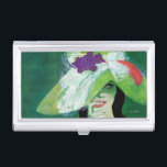 D.逆の方法を見る 名刺入れ<br><div class="desc">アーティスト：コビー・ホイットモア |女性は緑の帽子をかぶり、軽薄なスマイル。</div>