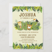 D.野生の男を変える|最初の誕生日 招待状 (正面)