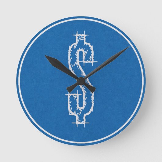 D.金をもうける ラウンド壁時計 (正面)