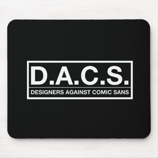 D.A.C.S. 漫画に対するデザイナーSans マウスパッド (正面)