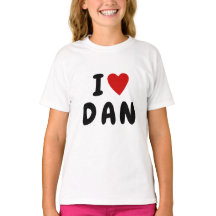 D A Nが大好き |ハート名前をカスタムするダン・ダニエル
