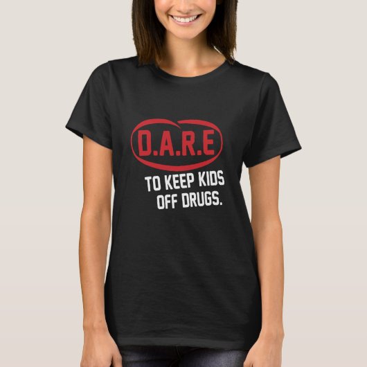 D.A.R.E.（デア）ヴィンテージ90のロゴ/デア保・ト・キ Tシャツ (正面)