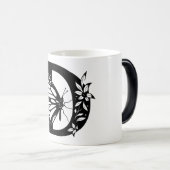 D Alphabet black butterfly モーフィングマグカップ (正面右)