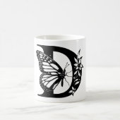 D Alphabet black butterfly モーフィングマグカップ (中央)