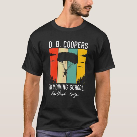 D B クーパーズスカイダイビングスクール Tシャツ (正面)
