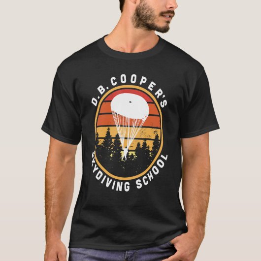 D B  Cooper Skydiving School Cryptid Urban Legend Tシャツ (正面)