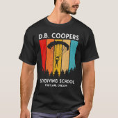 D B Cooper Skydiving School Portland Oregon  Retro Tシャツ (正面)