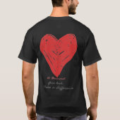 D Bernardの写実的なハートのティー Tシャツ (裏面)