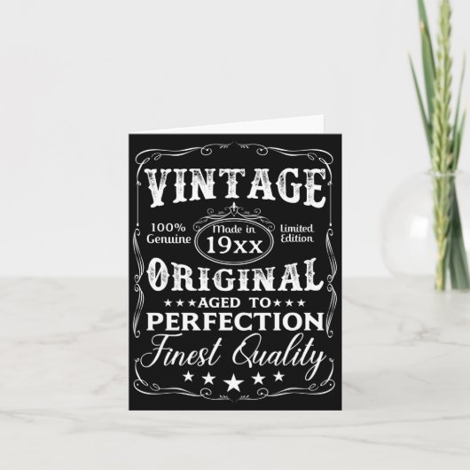 D Birthday Vintage Aged To Perfection  カード (正面)