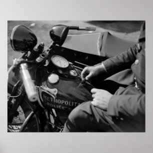 D.C.バイクコップ、1930年代 ポスター