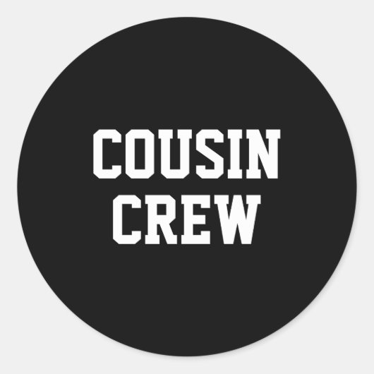 D Cousin Crew Matching Family _2  ラウンドシール (正面)