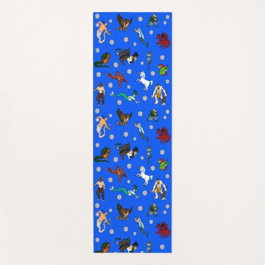 D&Dの地下牢およびドラゴンサイコロおよびモンスター ヨガマット (正面)