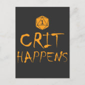 D&Dクリットが発生面白いRPGダンジョンゲームギフト ポストカード (正面)