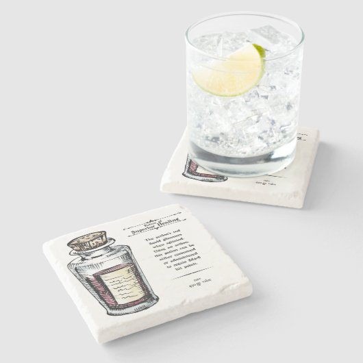 D&Dスーペリアヒーリングポーション：大理石コースター ストーンコースター (横)