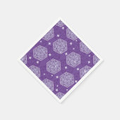 D&DバースデーパーティパープルD20サイコロ紙ナプキン スタンダードカクテルナプキン (角)