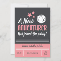 D&Dベビー誕生発表ピンクガール