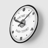 D&D時間中 – GRAY ラウンド壁時計 (傾斜)