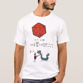 D&D確率の数学 - 1/20の二乗は死を意味する Tシャツ