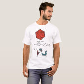 D&D確率の数学 - 1/20の二乗は死を意味する Tシャツ (正面フル)
