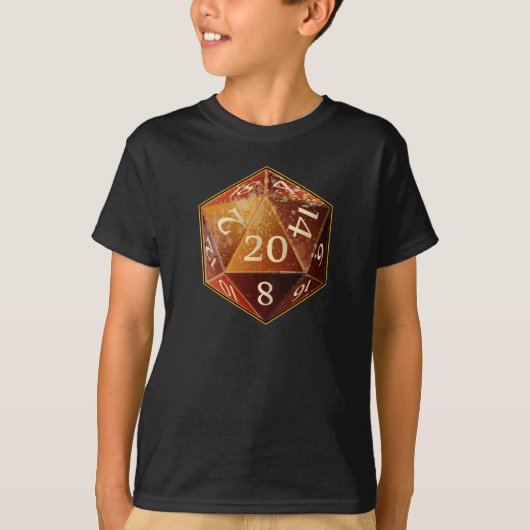 D&D d20の砂岩および黄褐色のサハラ砂漠は死にます Tシャツ (正面)