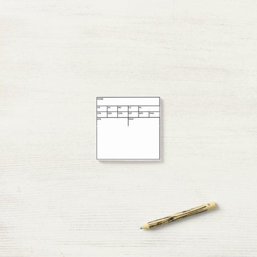 D&D Stat Block Post-It ポストイット (デスク上)