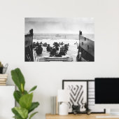 D-Day'のビーチのストー絵画ミング ポスター (ホームオフィス)