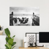 D-Day'のビーチのストー絵画ミング ポスター (ホームオフィス)
