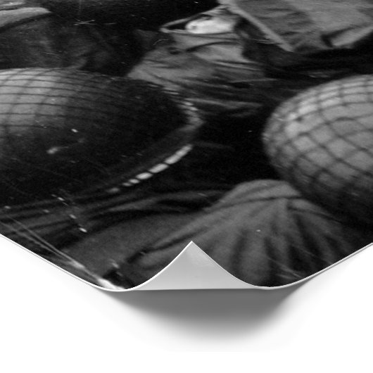 D-DAYオマハビーチ陸揚げクラフト第二次世界大戦 ポスター (角)