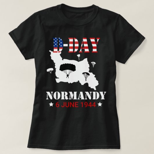 D-Dayノルマンディパラトオペラノルマンディ1944ギフトシュエ Tシャツ (デザイン正面)