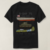 D-Dayノルマンディーランディングス第2次世界大戦75周年記念T Gi Tシャツ (デザイン正面)