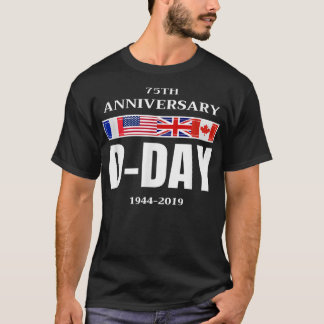 D-Dayノルマンディーランディング75周年男性女性 Tシャツ