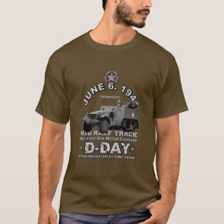 D-Day退役軍人M16ハーフトラック Tシャツ