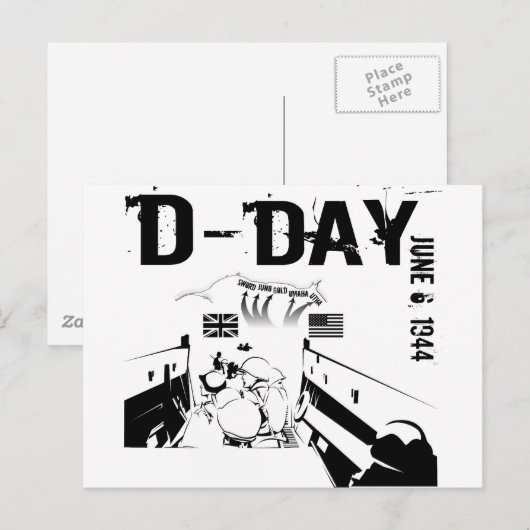 D-DAY 1944年6月6日 ポストカード (正面/裏面)