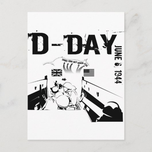 D-DAY 1944年6月6日 ポストカード (正面)