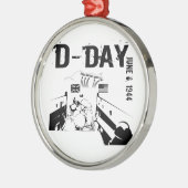 D-DAY 1944年6月6日 メタルオーナメント (左)