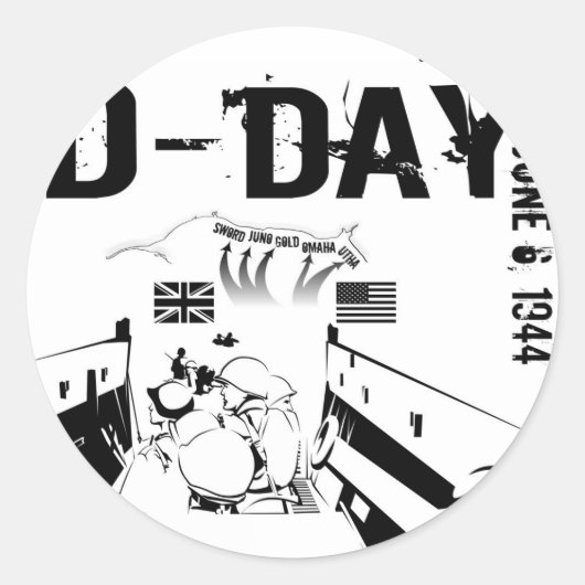 D-DAY 1944年6月6日 ラウンドシール (正面)