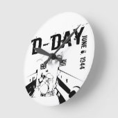 D-DAY 1944年6月6日 ラウンド壁時計 (傾斜)