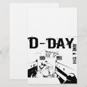 D-DAY 1944年6月6日 便箋 (正面/裏面)