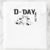 D-DAY 1944年6月6日 楕円形シール (バッグ)