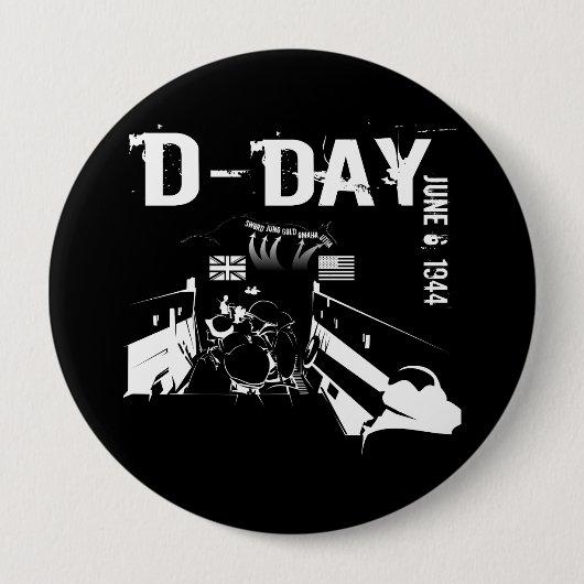 D-DAY 1944年6月6日 缶バッジ (正面)