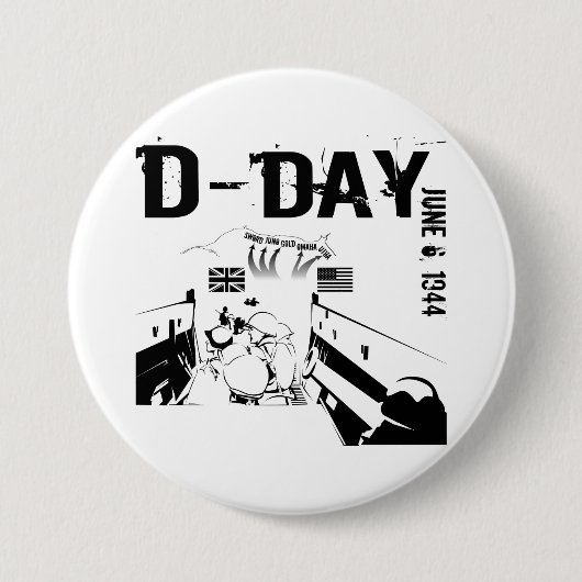 D-DAY 1944年6月6日 缶バッジ (正面)