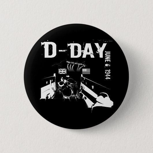 D-DAY 1944年6月6日 缶バッジ (正面)
