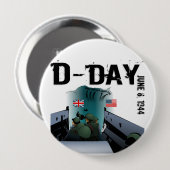 D-DAY 1944年6月6日 缶バッジ (正面&裏面)